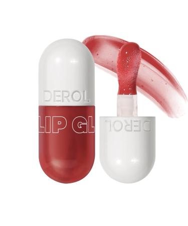 Honeyouth Lip Plumper Raspberry (0.19 Fl. Oz.) Lip Gloss Natural Lip Oil 2in1 Lip Care Serum for Beautiful Fuller-Looking Lips Hydrating & Reduce Fine Lines Peach