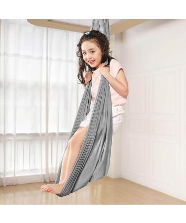 Children's Sensory Full Body Socks for Autism | Stretchy & Breathable Full-Bodied Wrap | Stress Reduction for Girls | 280x100cm Silver Gray - Buy Online on GoSupps.com