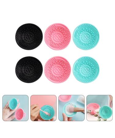 Beaupretty 6pcs Silicone Makeup Brush Cleaning Pads - Foldable Scrub Mat & Applicator | Essential Beauty Gadgets for Flawless Makeup - Buy Online on GoSupps.com
