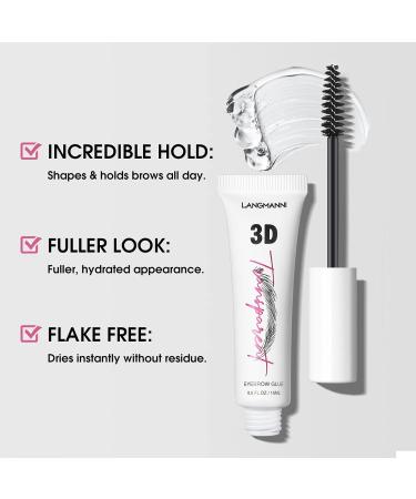 4D Brows Gel Kit - Long Lasting Clear Eyebrow Setting Gel - Waterproof Makeup Pomade - 2 Pack (0.5 Fl Oz) - Buy Online on GoSupps.com