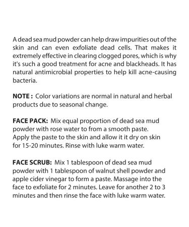 Nova Nutritions Dead Sea Mud Powder 16 OZ - Skin Regenerator for Face & Body Mask - Natural Formula - Buy Online on GoSupps.com