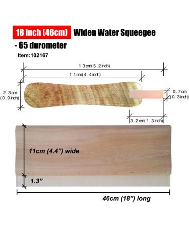 TIANIUSEEN 18 Wooden Screen Printing Squeegee - 65 Durometer Rubber Blade, Lumber Handle - Buy Online on GoSupps.com