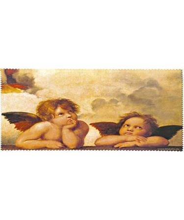Fridolin glasses cleaning cloth Raffael angel fabric colorful 18x12.5x1 cm