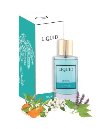 LIQ-UID Hawaii Luxury Eau de Parfum EDP for Men - 90ml Long Lasting | Premium Gift Perfume | White floral & Jasmine Fragrance | Perfect for Special Occasions | Scent Inspired by Hawaii | Gift for Him