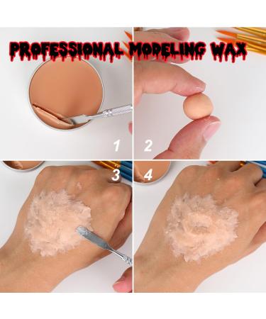 Bowitzki Halloween Makeup Special Effects | Oil Face & Body Paint Fake Blood Scar Wax Charred Ash Powder Sponges & Brush for SFX Cosplay - Buy Online on GoSupps.com