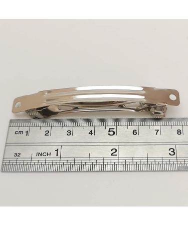 Chenkou Craft 40pcs Silver French Barrette Hair Clips - DIY Craft Supplies (3 1/8) - Buy Online on GoSupps.com