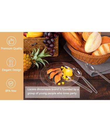 360 Clear Plastic Spoons - Heavyweight Disposable Cutlery - 6.7inch Heavy Duty Utensils for Parties and Restaurants - Buy Online on GoSupps.com