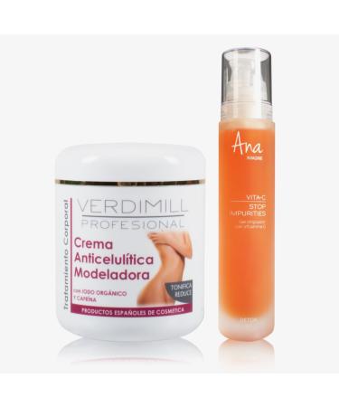 Verdimill Anti-cellulite Pack modeling normal 500 ml + ANA VITA-C stop impurities facial cleansing gel. 100 ml