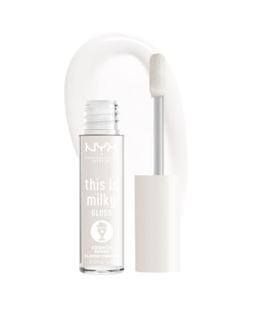 NYX PROFESSIONAL MAKEUP This Is Milky Gloss Lip Gloss with 12 Hour Hydration Vegan - Coquito Shake (Milky Clear) Coquito Shake Milkshakes (Scented)