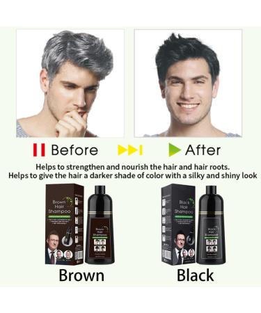  HADAVAKA Black Hair Shampoo Black Color For Men And Women Black Hair Shampoo Instant Hair Dye For Covering White And Grey Hair (Black) - Buy Online on GoSupps.com