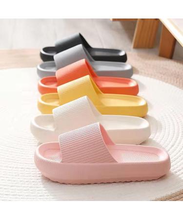 Sliders Cloud Slippers Women Men Non-Slip Mens Womens Slippers Cloud Sliders Soft Flip Flops with Thick Sole for Shower Bathroom Pool Beach 7.5 UK White - Buy Online on GoSupps.com
