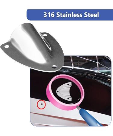 Stainless Steel Wire Cable Hole Ventilator Cover for Marine Boat - Small: 1-5/8 x 1-3/4 | Large: 2-1/4 x 2-3/16 - 2 PCS Option Available - Buy Online on GoSupps.com