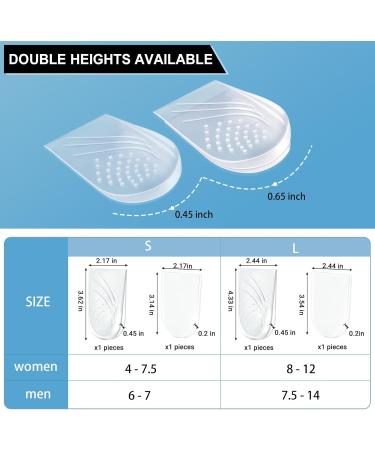 2 Layers Adjustable Heel Correction Insoles | Supination & Pronation Relief | Knee Pain & Foot Alignment | Orthopedic Solution for Leg Length Discrepancies - Large - Buy Online on GoSupps.com