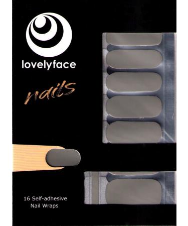 Monochrome lovelyface nail wraps nail stickers nail polish lane nail polish for the sticky- nail ticker- 16 thin self-adhesive long-lasting nail foils- non toxic (miss cool)