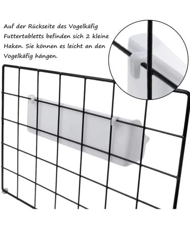 Voarge 2-Piece Bird Feeder Set - Hanging Food & Water Bowls for Parrots - Premium Cage Accessories for Birds - Buy Online on GoSupps.com