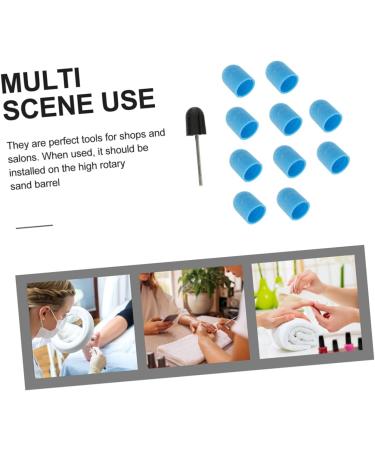 Housoutil 3 Sets Nail Color Sand Cap Pro Tools Nail Callus Remover Caps Nail Supplies for Nail Techs Manicure Nail Files Sanding Caps Inner Ring Plastic Polishing Head Portable - Buy Online on GoSupps.com