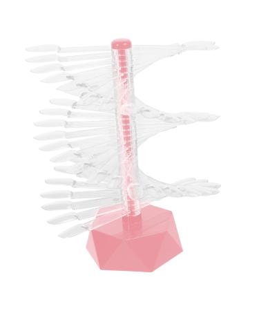 Beavorty nail stand display manicure nail display stand nail display stand holder nail practice holder nail stands for nail art nail sample sticks nail art stands Acrylic spiral bracket 6.2x6.2cm Pink