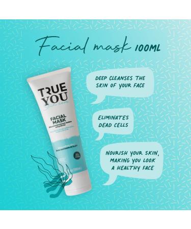 TRUE YOU Skincare Facial Mask - Hydrating Charcoal Bamboo & Green Tea Cleanser for Daily Use | 3.5 oz - International Shipping - Buy Online on GoSupps.com