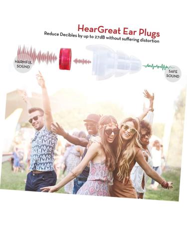 Buy Hemoton 3 Pairs Noise Filtering Musician Earplugs - Reusable Silicone Noise-Canceling Ear Plugs for Travel | International Shipping Available - Buy Online on GoSupps.com