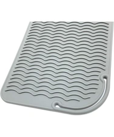 Silicone Heat Resistant Mat for Hair Styling Tools - Anti-Scald Pad for Flat Iron, Curling Iron, Curling Wand - Grey - Buy Online on GoSupps.com