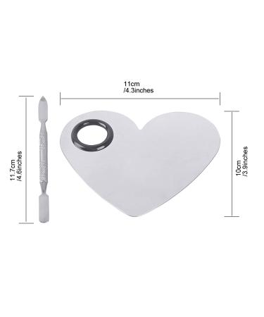 Hivexagon Heart-Shaped Mixing Palette & Spatula for Makeup & Nail Art - M-BT061 | International Shipping Available - Buy Online on GoSupps.com