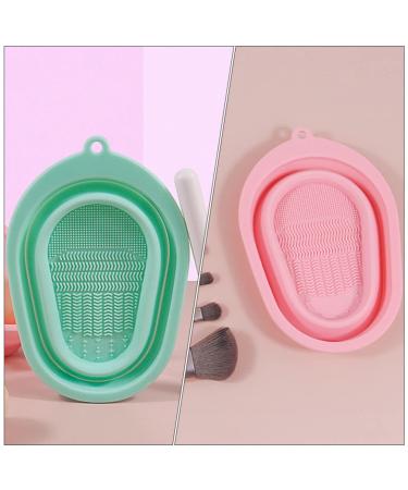Buy Heallily Foldable Makeup Brush Cleaning Box Set - Silicone Scrubber & Bowl for Cosmetics - 4 Mixed Colors - International Shipping Available - Buy Online on GoSupps.com