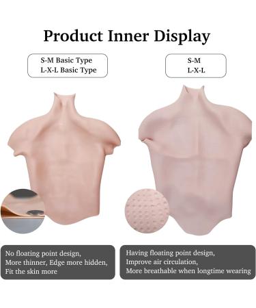 YIQI Silicone Muscle Chest Vest - Large-X-Large Ivory White | Realistic Male Abdominal Muscle Simulation Skin - Buy Online on GoSupps.com
