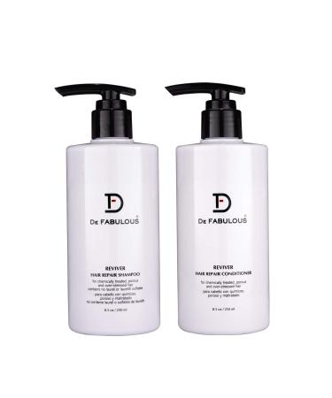 De Fabulous Shampoo and Conditioner Reviver Set Sulfate Free for Keratin Treatment 8oz