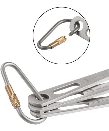 Silverant Titanium 3-Piece Cutlery Set for Outdoor Camping and Hiking with Drawstring Bag and Carabiner - Buy Online on GoSupps.com