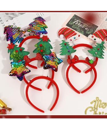 xbiez Mistletoe Headband for Christmas Head Boppers Headwear Hair Hoop for Halloween Christmas Headpiece Party Supplies Magenta - Buy Online on GoSupps.com