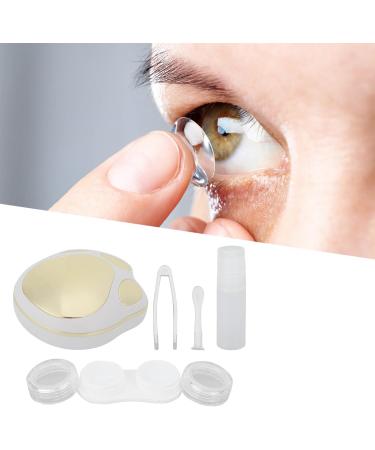 Portable Cartoon Paw Contact Lens Container with Mirror - Lightweight Travel Case in Golden - Ideal for International Shipping - Buy Online on GoSupps.com