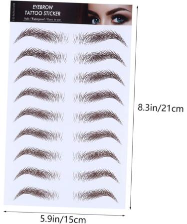 SKISUNO 5pcs D Stickers Tattoos Temporary Sticker Shaping Transfers Eyebrow Eyebrows Makeup False Bionic 21x15cm Brown - Buy Online on GoSupps.com