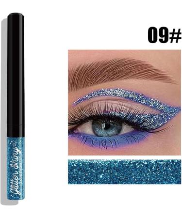Pearlescent Eyeliner Liquid Glitter Eyeliner Eyeshadow Makeup Stage Show Makeup (Sea Blue) - Buy Online on GoSupps.com