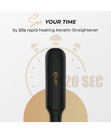 LEV Professional Titanium 2 in 1 Hair Straightener & Curler - Quick Even & Damage-Minimizing - LED LCD Display - 1 Inch Flat Iron for Fast Smooth Styling - International Shipping Available - Buy Online on GoSupps.com