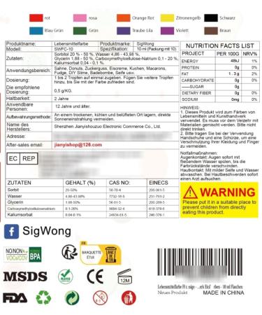 12 Highly Concentrated Liquid Food Colors - 10 ml Bottles for Cheeks Cookies Fondant Macarons DIY Soaps & Crafts | International Shipping - Buy Online on GoSupps.com