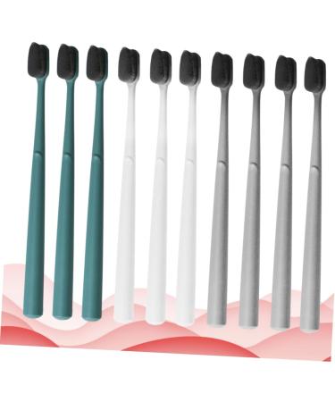 10-Pack Disposable Coal Toothbrushes | Travel & Reusable Nylon Toothbrushes for Maternity & Nursing Care - Buy Online on GoSupps.com