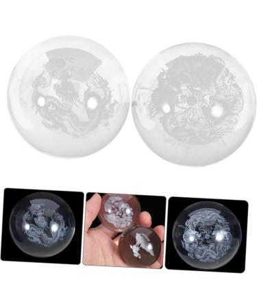 Fomiyes 2-Pack Healthy Massage Balls - Chinese Gymnastics & Meditation Crystal Massagers for Fitness & Relaxation - Buy Online on GoSupps.com