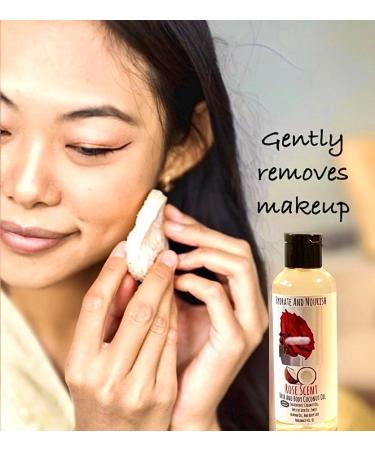 Rose Coconut Oil - Multi-Use Body Oil for Hair Skin & Nails | Fragrance Body Massage Oil | Travel Size 3.4 Fl oz - Buy Online on GoSupps.com