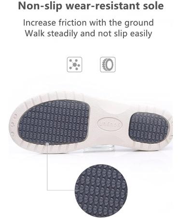 EDCYF Women's Diabetic Walking Shoes | Adjustable Closure | Breathable Mesh | 6.5 Wide Beige - Buy Online on GoSupps.com