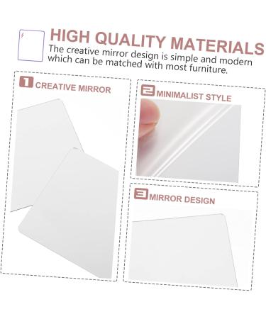 COHEALI 10pcs Sheets Self-Adhesive Square Lens Mirrors Square Mirror DIY Acrylic Sticker Removable Crafts 3D 5X5cm A - Buy Online on GoSupps.com