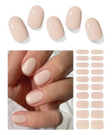 Wahrshei nail foils | Nude UV gel nail foil | 20pcs nail foil self-adhesive | Gel nail stickers gel polish wraps for nails