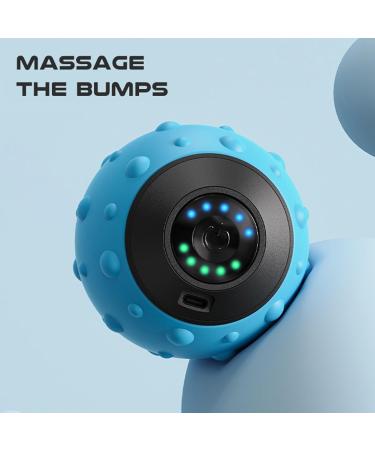Vibrating Massage Ball (Spanish Blue) - 5 Speed Deep Tissue Muscle Massage for Ultimate Relaxation | International Shipping - Buy Online on GoSupps.com