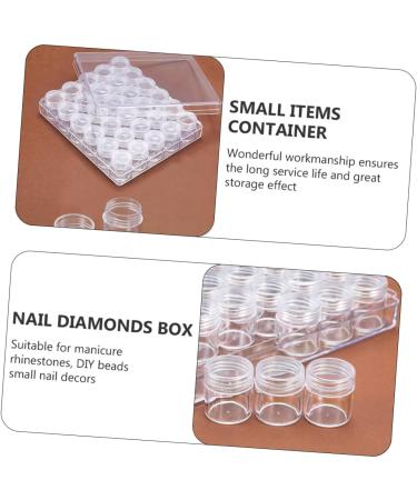 FRCOLOR Nail Stuff Organizer 1 Set Storage Box Sequin Trim Diamond Decor Manicure Organizer Container Clear Container Small Item Organizer Container Clear Bottle Plastic Diamond Box Nail - Buy Online on GoSupps.com