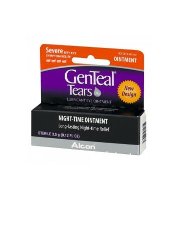 GenTeal Tears Lubricant Eye Ointment, Night-Time Ointment 0.12 oz (Pack of 3)