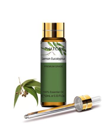 PHATOIL Lemon Eucalyptus Essential Oil 10ML - Undiluted and Cruelty-Free Pure Lemon Eucalyptus Oil - Essential Oils for Diffusers for Home Lemon Eucalyptus 10.00 ml (Pack of 1)