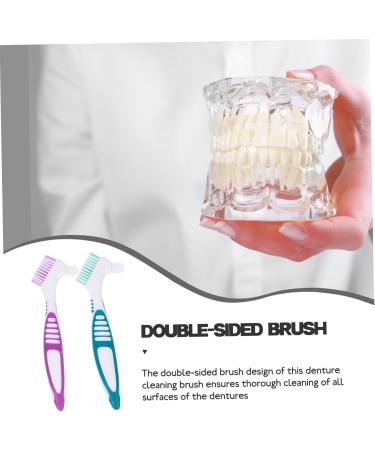 Kombiuda 2-Piece Prosthesis Cleaning Brush Set | Portable Toothbrush & Gums Cleaner | Proverean Tools for Effective Oral Hygiene - Buy Online on GoSupps.com