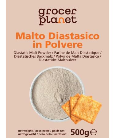 Grocer Planet - Diastatic Malt Flour (500g) | Barley Malt Flour with High Diastatic Power | Ideal for Bread Making | Made in - Buy Online on GoSupps.com