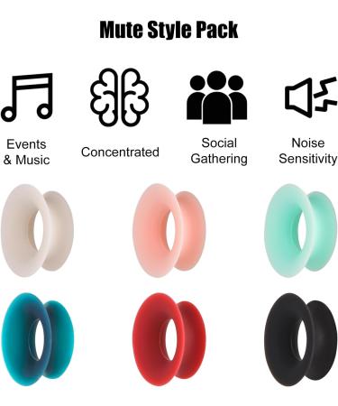 12pcs Earplugs Pack - Mute Style Extra 5 dB Noise Reduction for Home Office Library & Travel - Quiet Ear Accessories for Peaceful Experiences - Buy Online on GoSupps.com