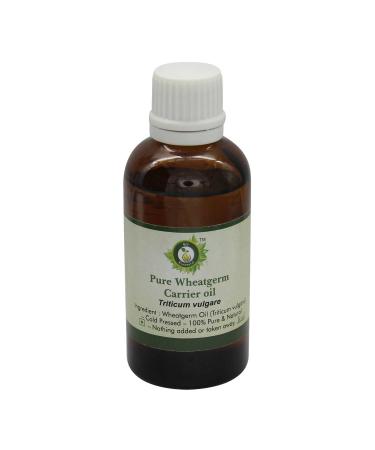 Wheatgerm Oil | Triticum Vulgare | for Hair | for Face | 100% Pure Natural | Cold Pressed Wheatgerm Oil | Wheatgerm Carrier Oil | 50ml | 1.69oz by R V Essential 1.69 Fl Oz (Pack of 1)