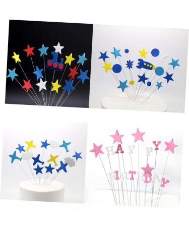 Warmhm 48 Pcs Decor Top Hat Cupcakes Plane Cake Toppers Cloud Cupcake Toppers The Clouds Insert Card Baby As Shownx3pcs mediumx3pcs - Buy Online on GoSupps.com